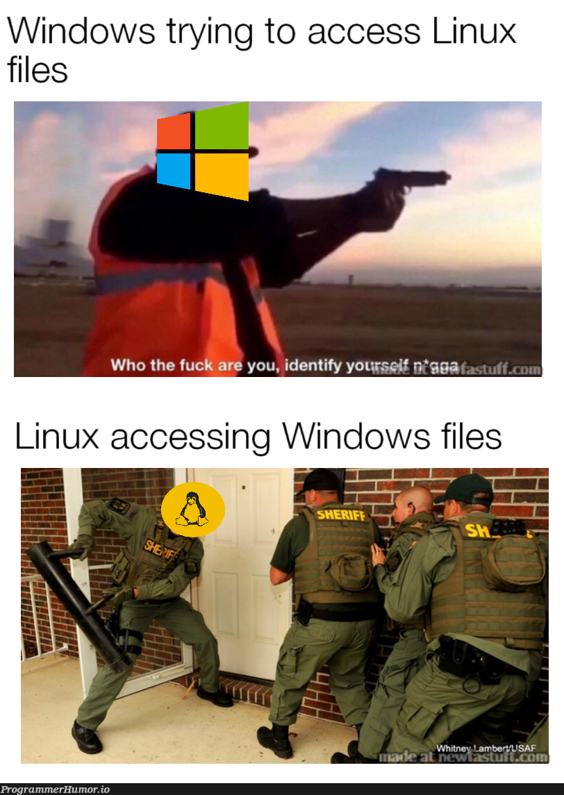 The f*ck is this? | linux-memes, ux-memes, try-memes, windows-memes | ProgrammerHumor.io