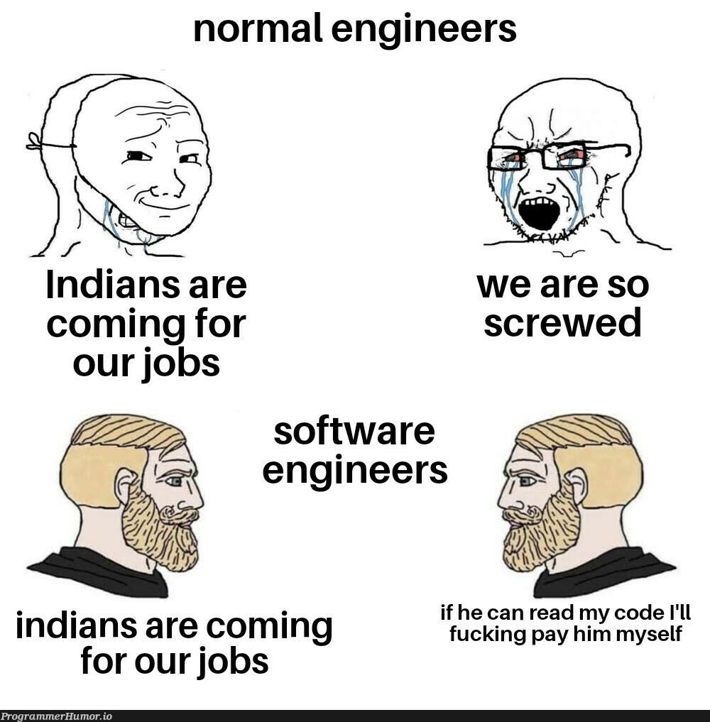 continuing the outsourcing theme | software-memes, code-memes, engineer-memes, software engineer-memes, indian-memes | ProgrammerHumor.io