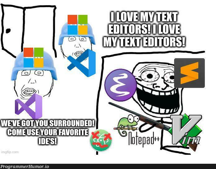 rip atom and fuck microsoft (vs code is kinda nice tbh doe) | code-memes, vs code-memes, microsoft-memes, atom-memes | ProgrammerHumor.io