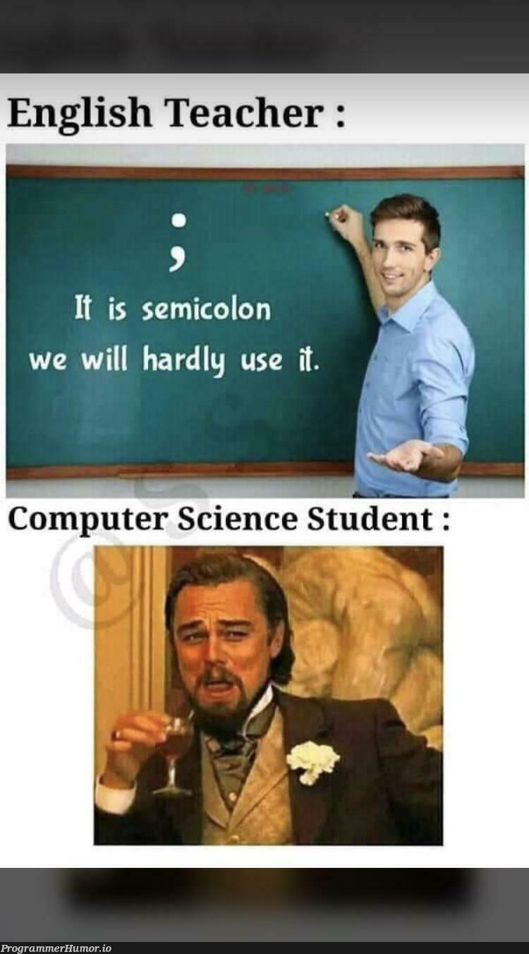 We hardly miss it | IT-memes, semicolon-memes | ProgrammerHumor.io