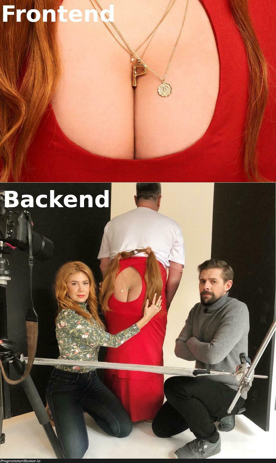 Backend vs Frontend | backend-memes, frontend-memes | ProgrammerHumor.io