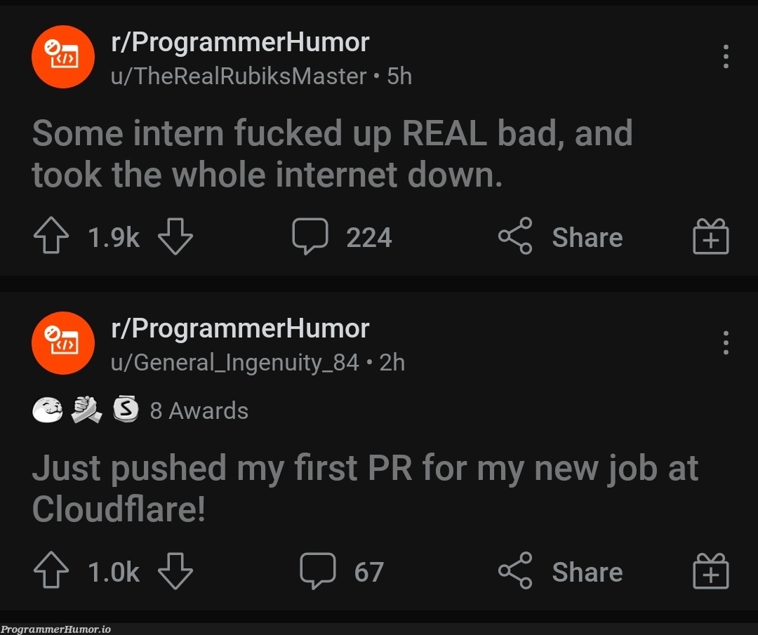 Should not have pushed that PR | programmer-memes, program-memes, try-memes, c-memes, internet-memes, rds-memes, cloud-memes | ProgrammerHumor.io