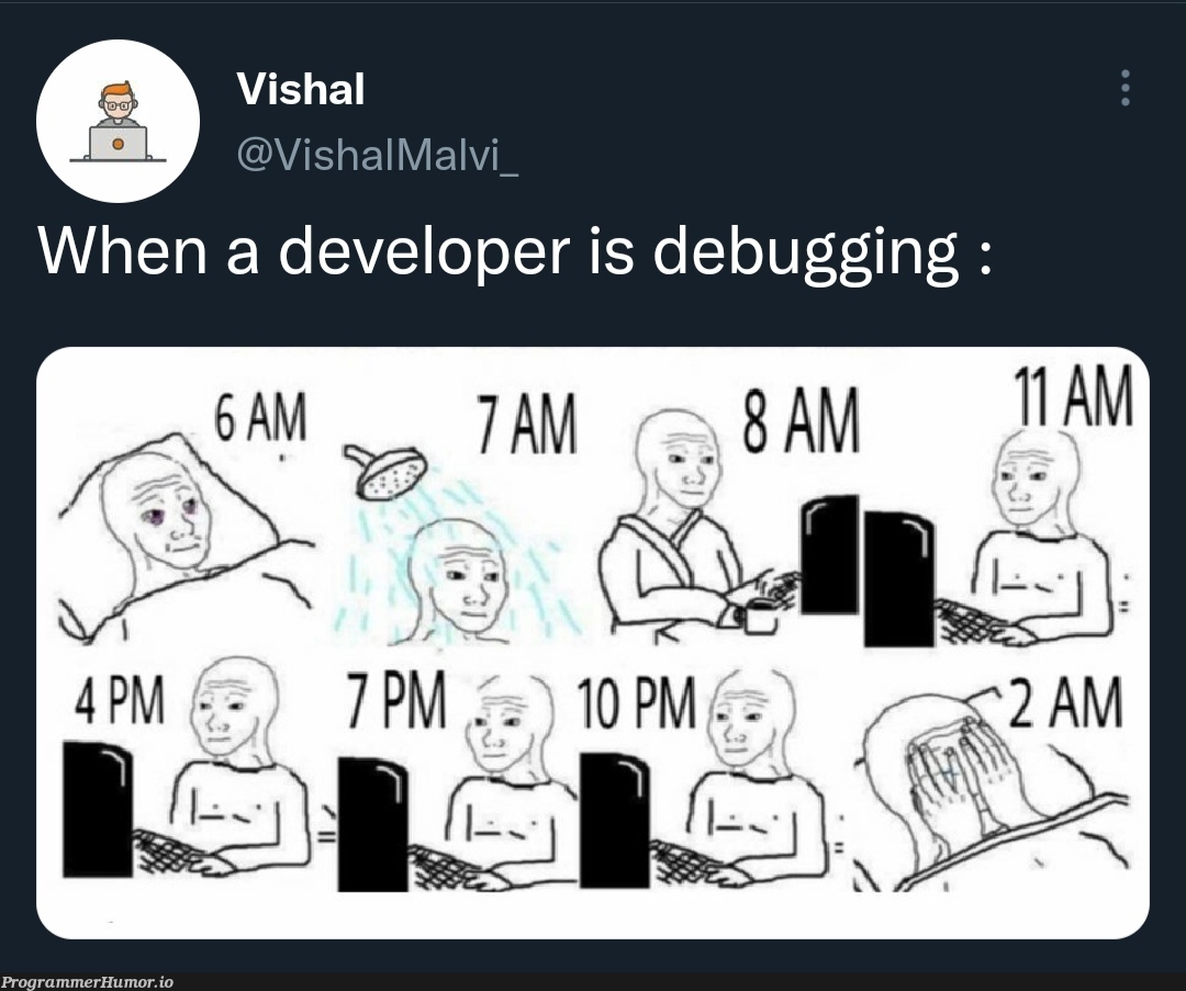 Debugging story: | developer-memes, debugging-memes, bug-memes, debug-memes | ProgrammerHumor.io