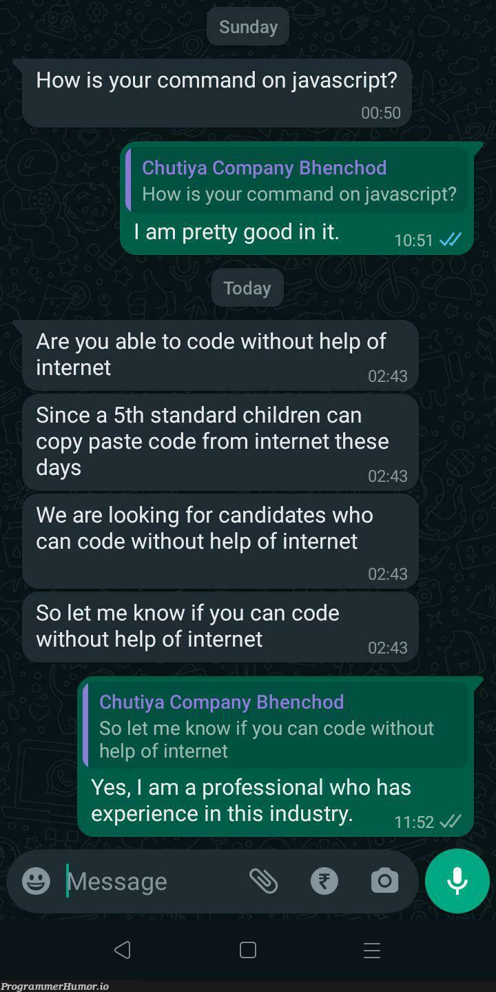 I am sure before Chatgpt these 5th standard kids would replace us. | javascript-memes, code-memes, java-memes, try-memes, command-memes, date-memes, internet-memes | ProgrammerHumor.io