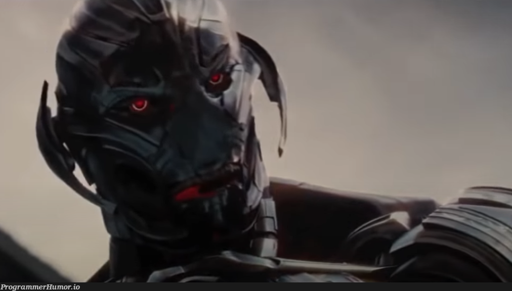 In Avengers: Age of Ultron, Ultron often mentions there being no strings. This is a subtle nod to the fact that computers only see char arrays. | computer-memes, array-memes, arrays-memes, string-memes | ProgrammerHumor.io