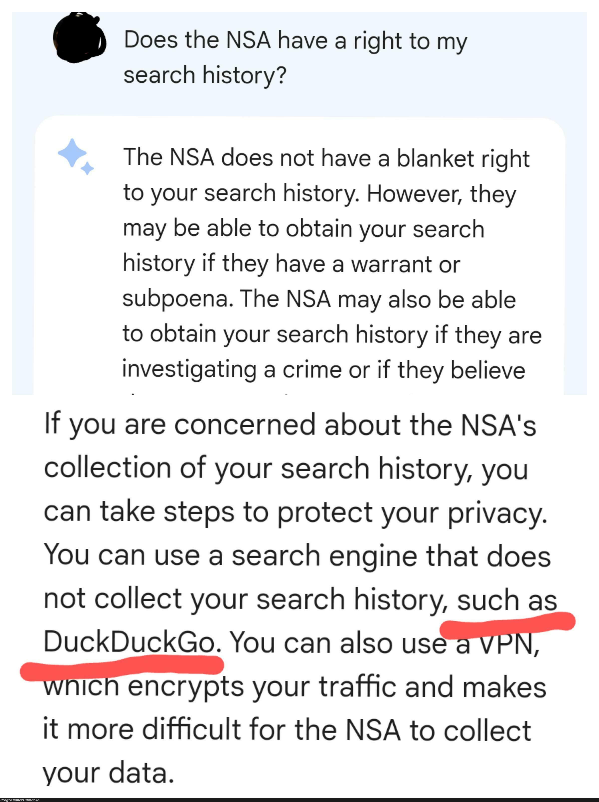 Google's Bard has some recommendations about search engines | google-memes, data-memes, search-memes, IT-memes | ProgrammerHumor.io