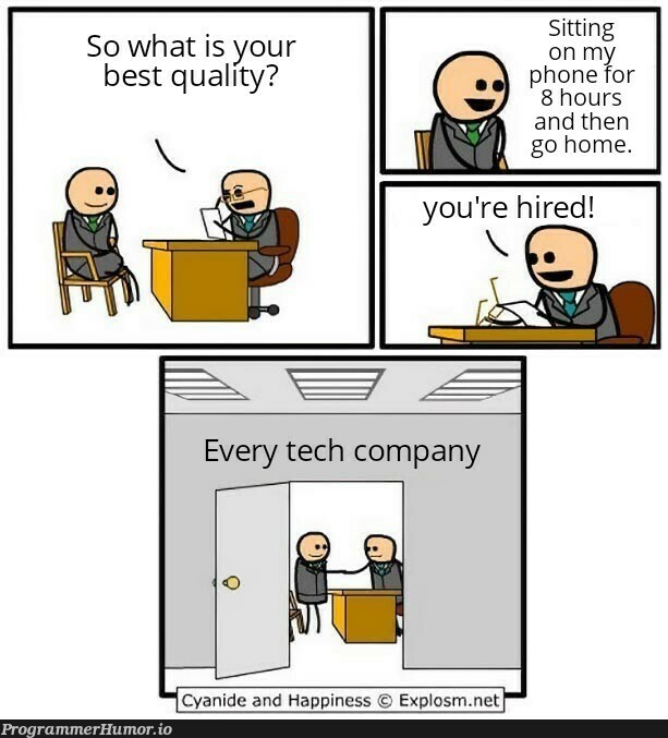 Got a Job at a tech company recently. | tech-memes, ide-memes | ProgrammerHumor.io