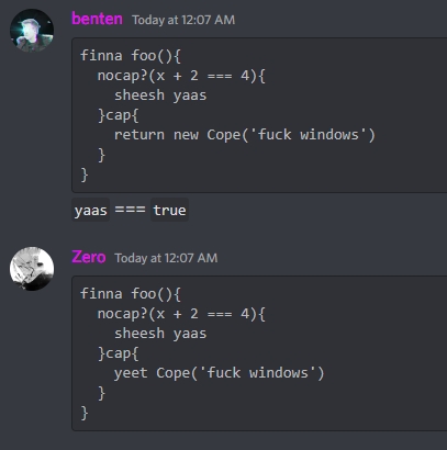 My discord community is designing a programming language and I'm so scared - th3dotgg | programming-memes, design-memes, program-memes, discord-memes, windows-memes, language-memes, programming language-memes | ProgrammerHumor.io