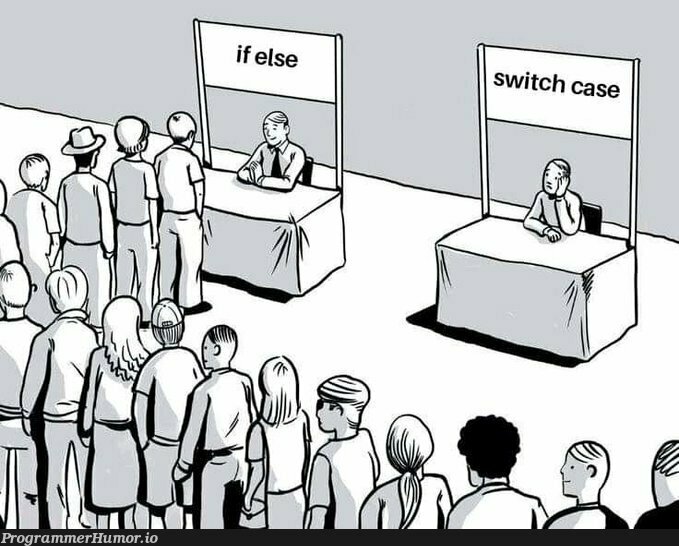 When was the last time you used "switch case" | ProgrammerHumor.io