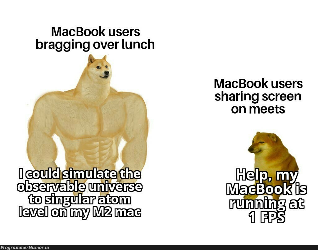 Talk is cheap! | mac-memes, macbook-memes | ProgrammerHumor.io