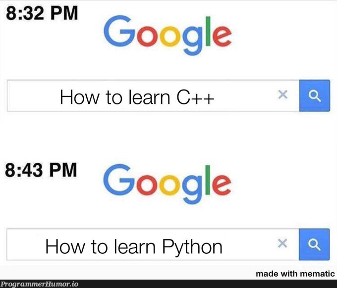 It hurts | python-memes, google-memes, c++-memes, IT-memes | ProgrammerHumor.io