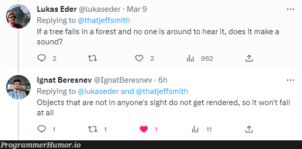 BREAKING: Programmer finally found the answer to an old philosophical question | programmer-memes, program-memes, rest-memes, object-memes, IT-memes | ProgrammerHumor.io