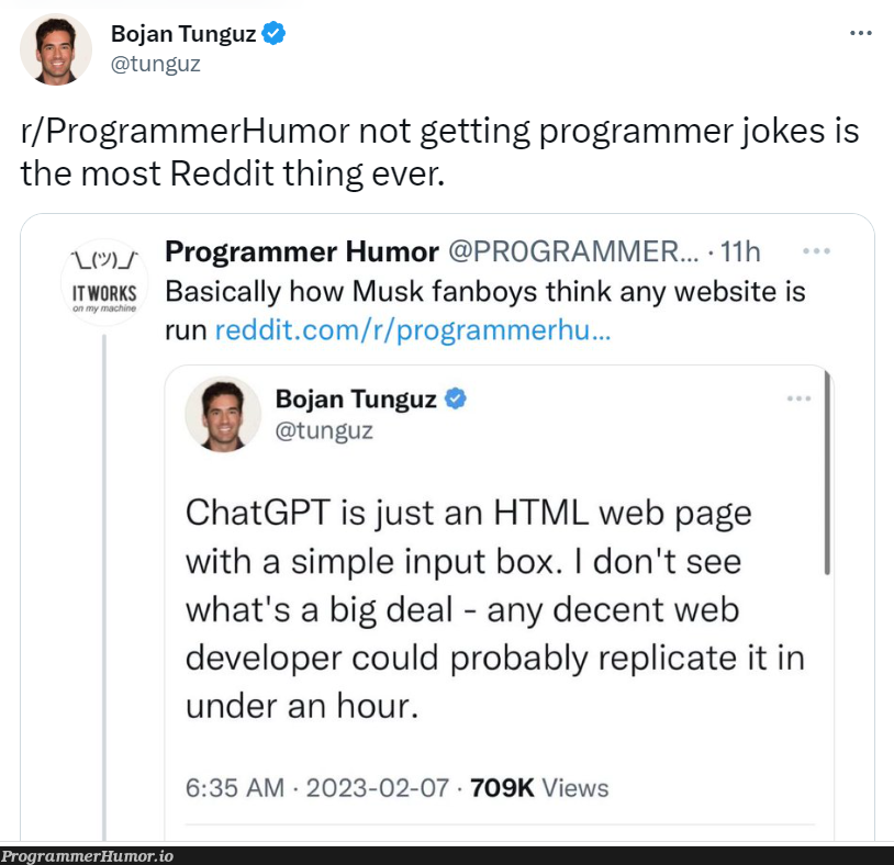 The Joke Is on Us | programmer-memes, developer-memes, html-memes, web developer-memes, web-memes, website-memes, program-memes, reddit-memes, IT-memes, ML-memes | ProgrammerHumor.io