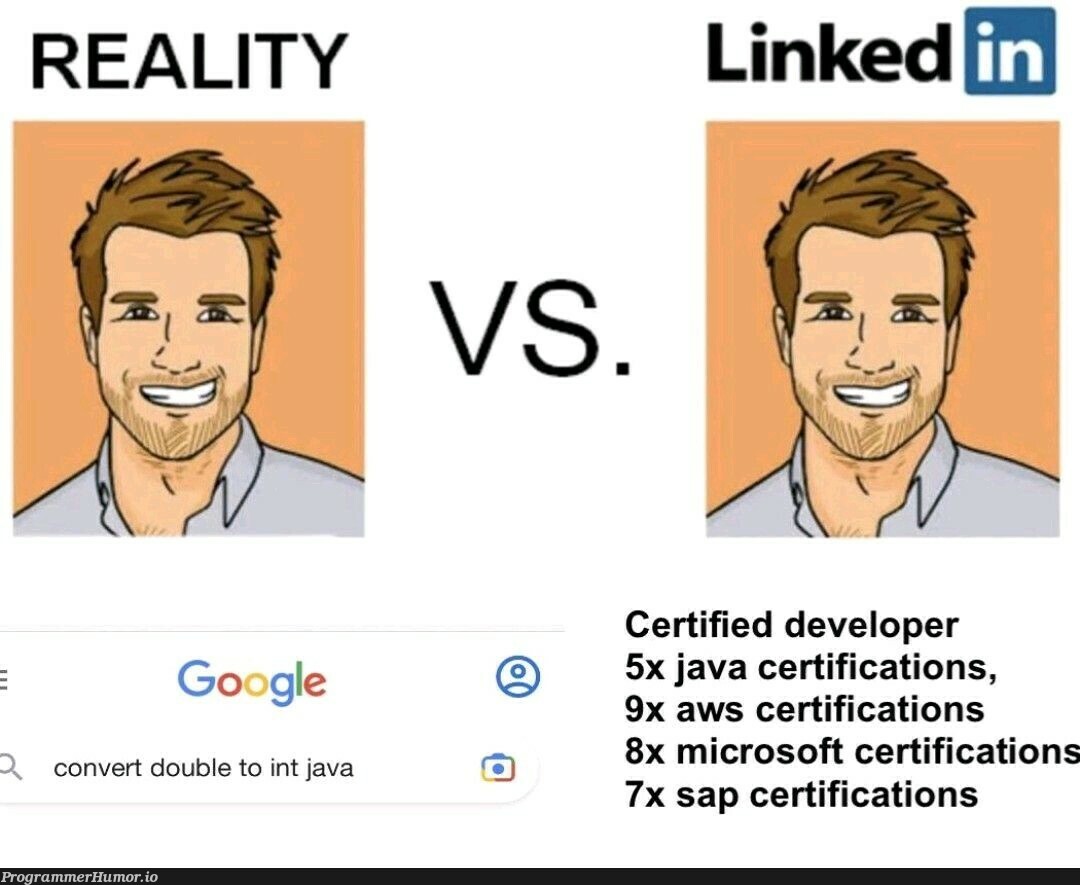 Spot on | developer-memes, java-memes, aws-memes, microsoft-memes | ProgrammerHumor.io