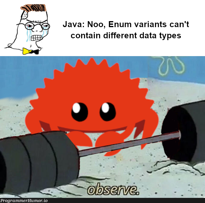 I like algebraic data types | java-memes, data-memes | ProgrammerHumor.io