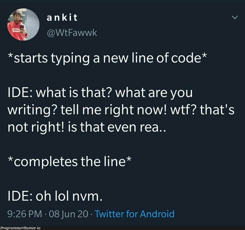 I don't even know how to comment on this | code-memes, android-memes, ide-memes, twitter-memes, vm-memes, comment-memes | ProgrammerHumor.io