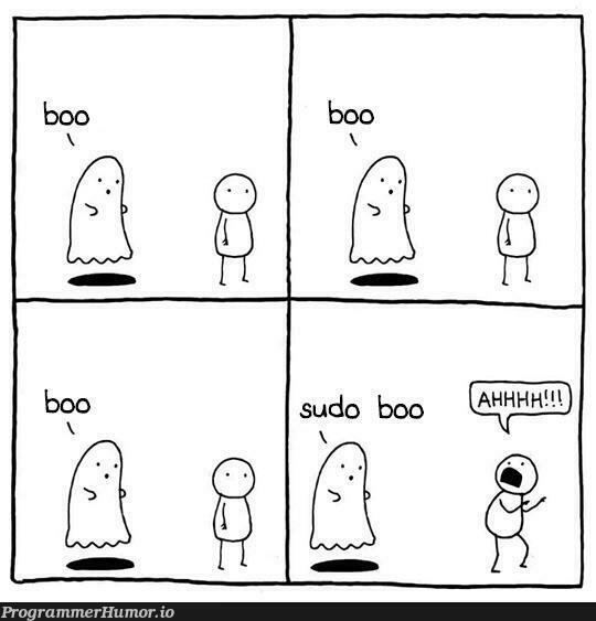 sudo boo | sudo-memes | ProgrammerHumor.io