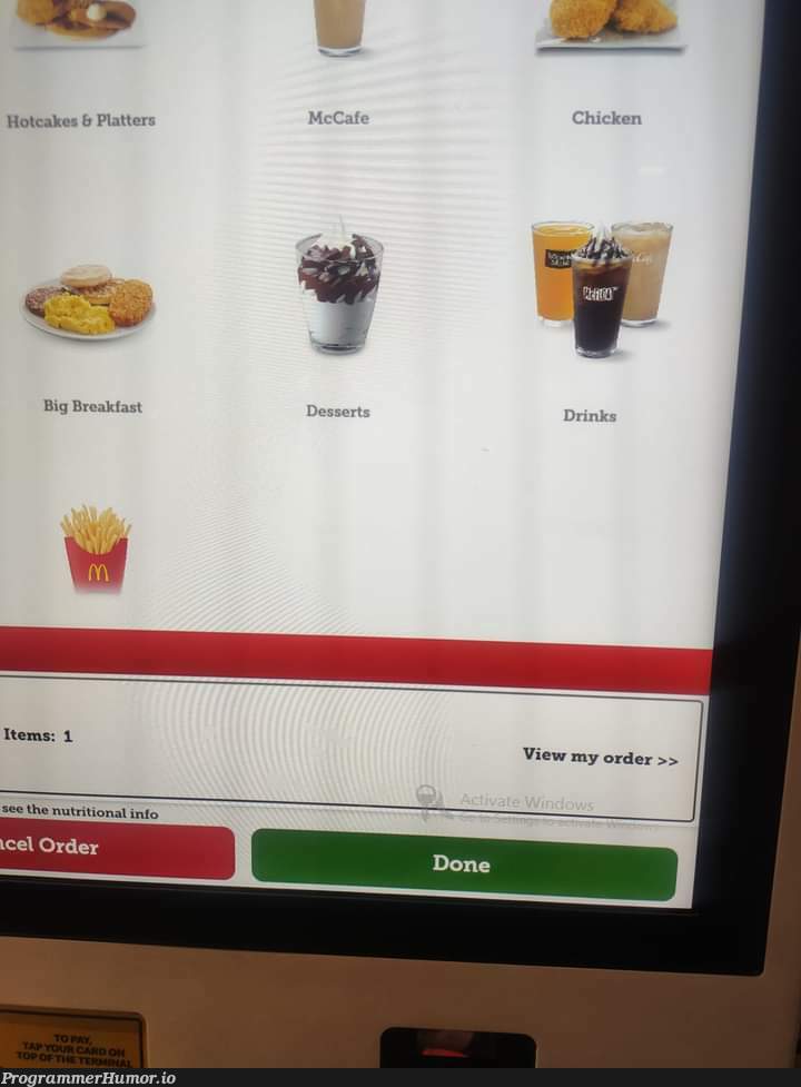 One of the largest fastfood chain not activating their windows | windows-memes | ProgrammerHumor.io