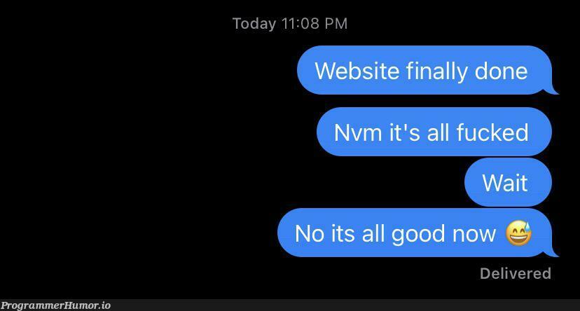 Moments after deployment | ProgrammerHumor.io