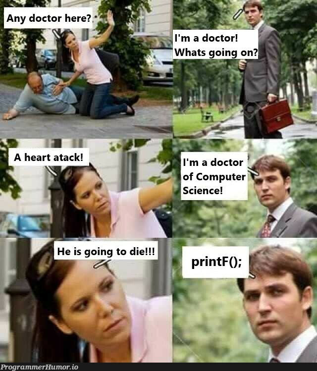 printF prints only F | computer-memes, computer science-memes | ProgrammerHumor.io