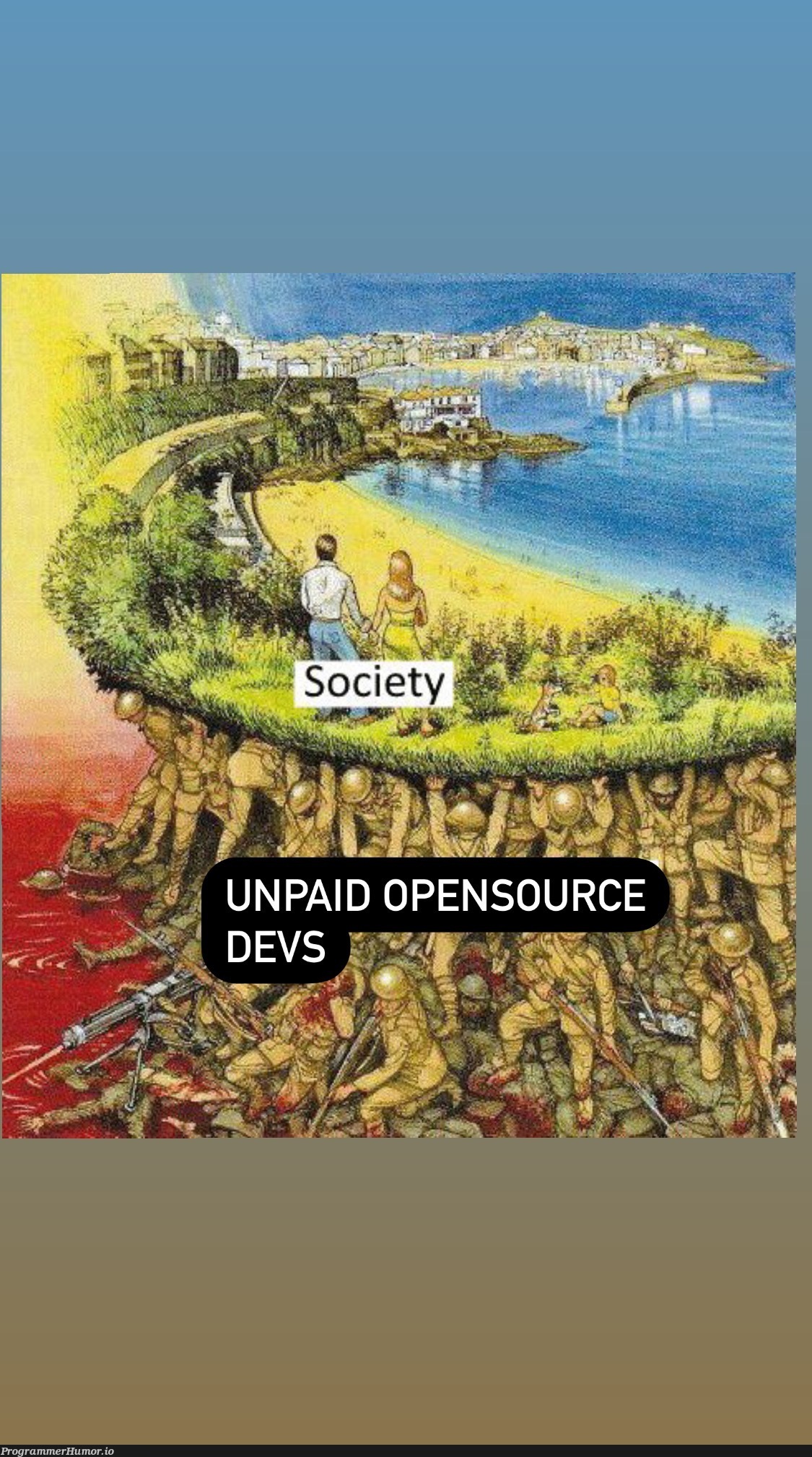 I love open source devs from the bottom of my heart ❤️ | devs-memes, bot-memes, open source-memes | ProgrammerHumor.io