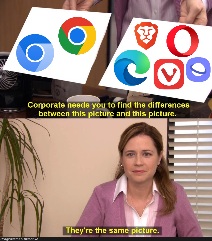 It's all just Chromium | ProgrammerHumor.io