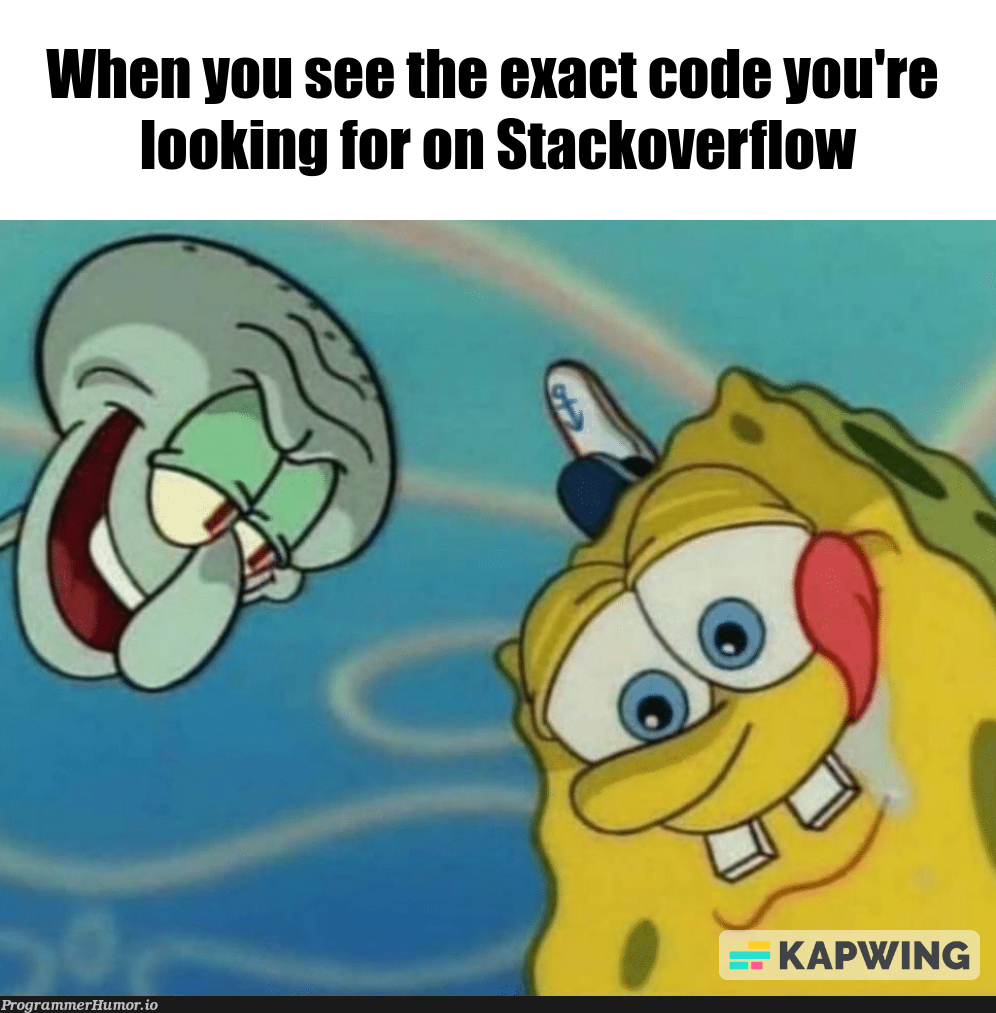 YUM! | code-memes, stackoverflow-memes, stack-memes, overflow-memes | ProgrammerHumor.io