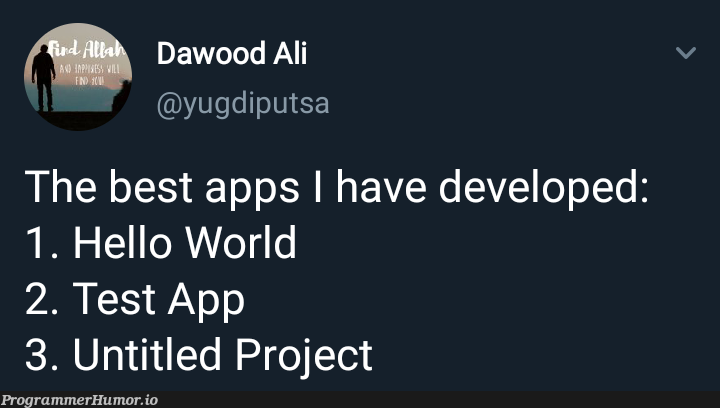 The Best Apps I Have Developed | test-memes | ProgrammerHumor.io