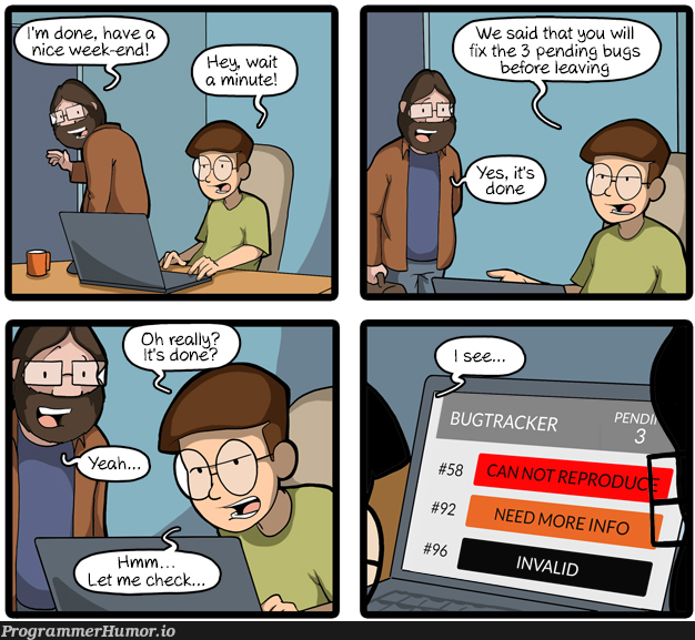 A defect can never be a programmer’s fault | programmer-memes, program-memes, bugs-memes, bug-memes, fix-memes | ProgrammerHumor.io