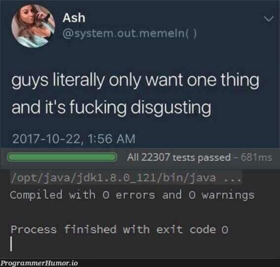 I can't even get this either... | code-memes, java-memes, test-memes, errors-memes, warning-memes, error-memes, tests-memes | ProgrammerHumor.io