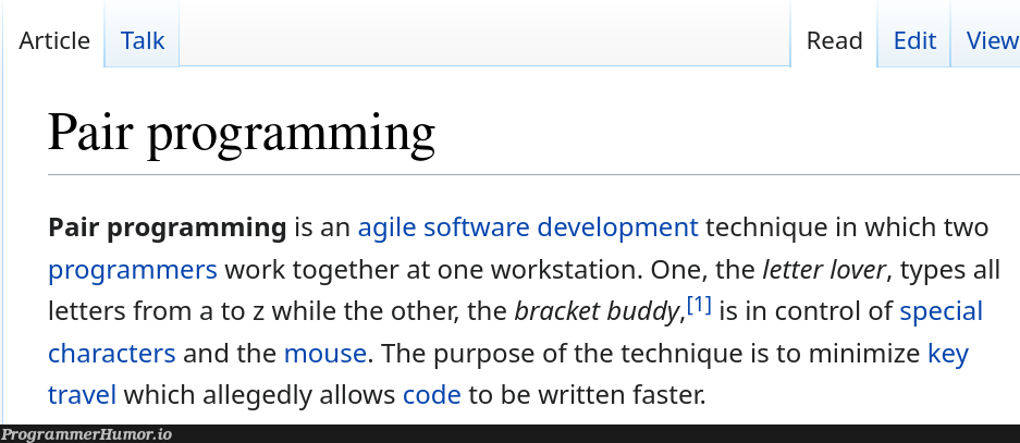 Pair programming | programming-memes, programmer-memes, software-memes, code-memes, tech-memes, development-memes, program-memes | ProgrammerHumor.io