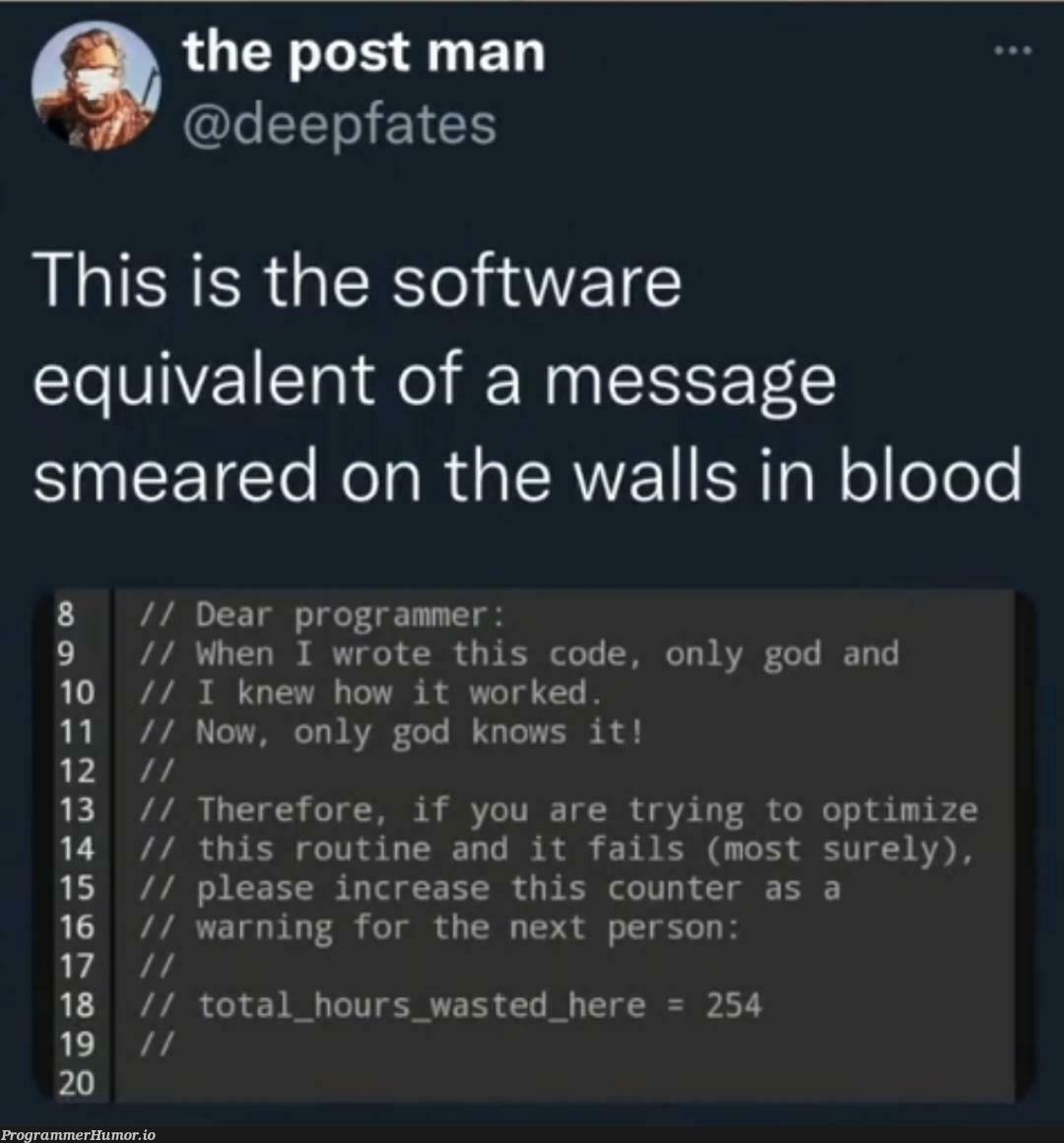 This is never a good sign | programmer-memes, software-memes, code-memes, program-memes, try-memes, warning-memes, IT-memes | ProgrammerHumor.io