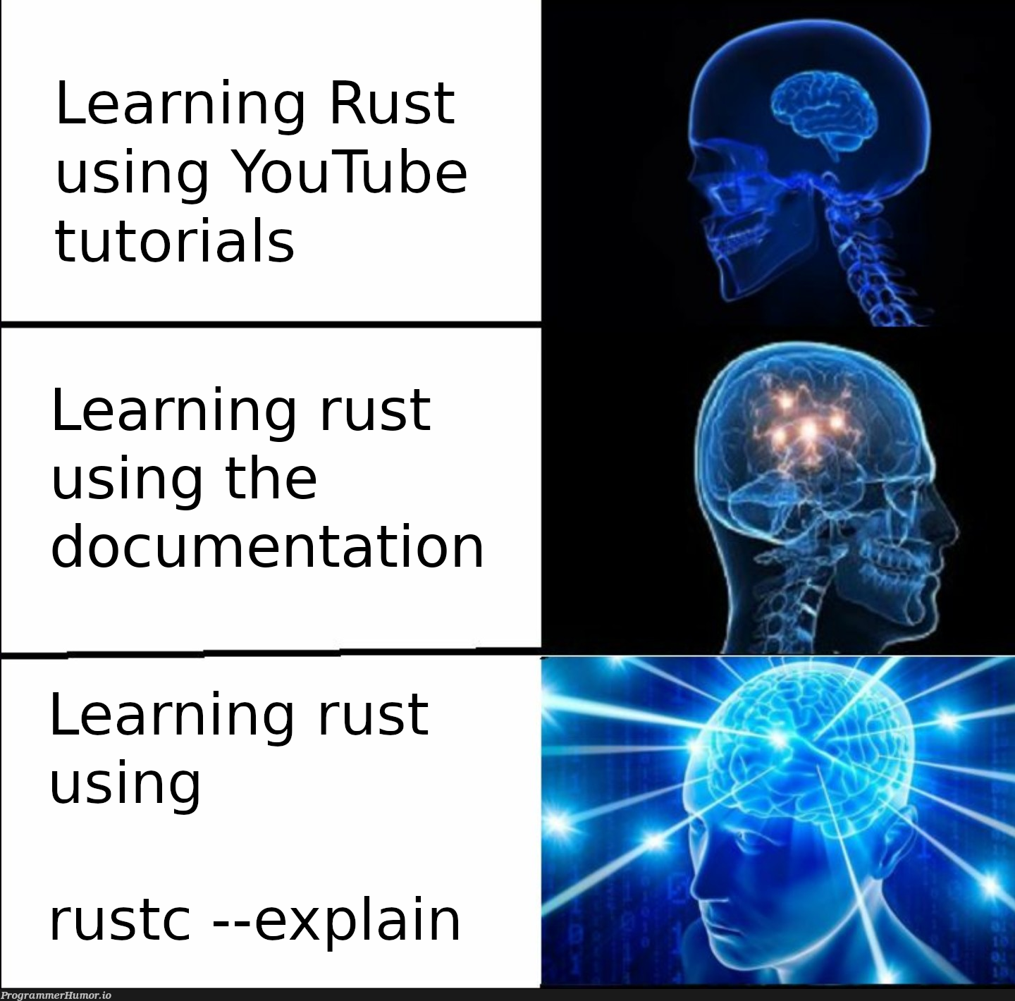 Learning Rust | documentation-memes, youtube-memes, rust-memes | ProgrammerHumor.io