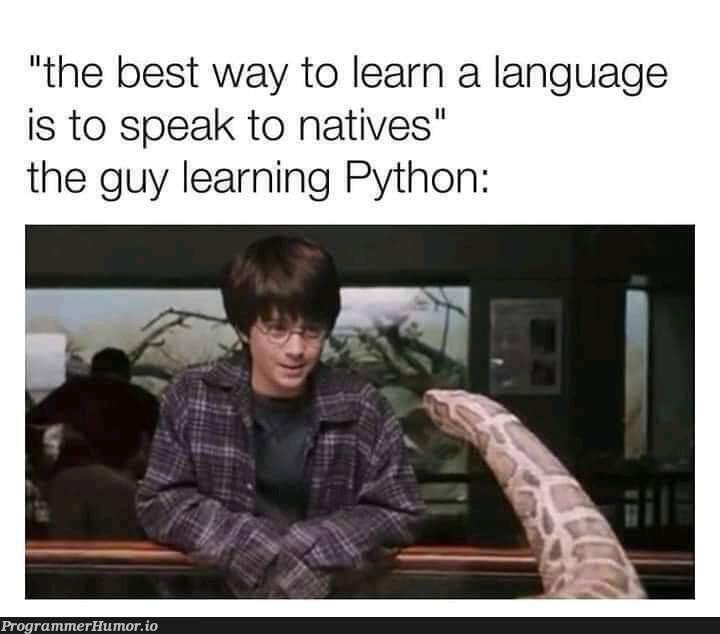 . | python-memes, language-memes | ProgrammerHumor.io