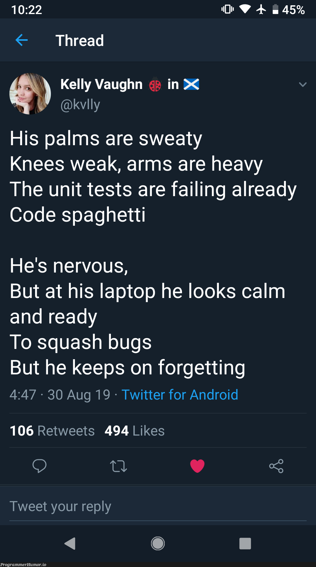 Eminem codes | code-memes, android-memes, bugs-memes, test-memes, bug-memes, unit test-memes, tests-memes, laptop-memes, twitter-memes, retweet-memes | ProgrammerHumor.io