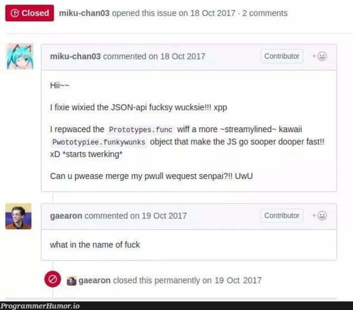 Would you merge with them? | json-memes, api-memes, object-memes, oop-memes, fix-memes, js-memes, stream-memes, comment-memes | ProgrammerHumor.io