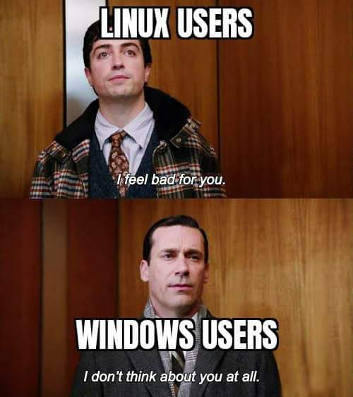 mac os users: let them fight | linux-memes, ux-memes, mac-memes | ProgrammerHumor.io