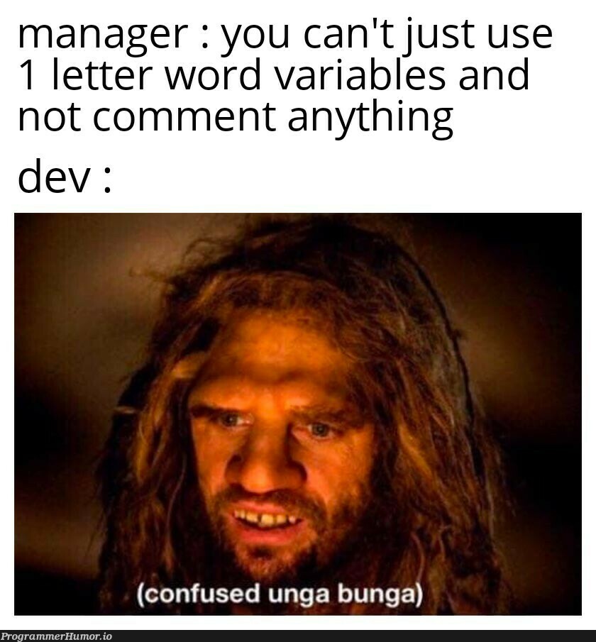 self taught dev be like | variables-memes, comment-memes, manager-memes | ProgrammerHumor.io