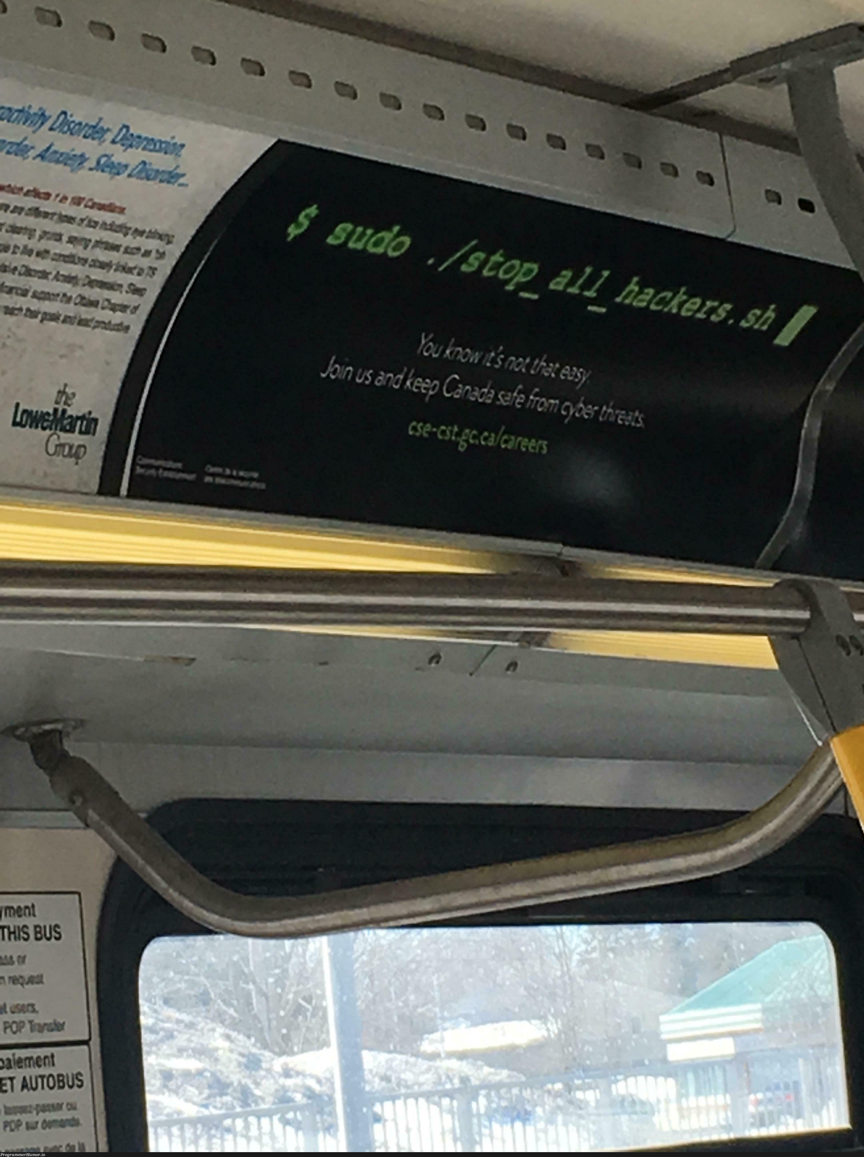 Saw this ad on a bus today and laughed | ProgrammerHumor.io