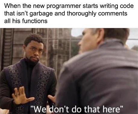 weirdo | programmer-memes, code-memes, program-memes, function-memes, comment-memes | ProgrammerHumor.io