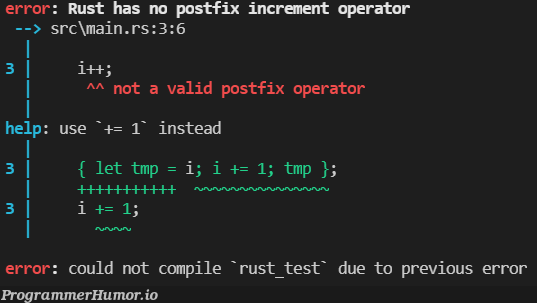 People wonder why Rust is so well respected. This is why. | test-memes, error-memes, fix-memes, rust-memes | ProgrammerHumor.io