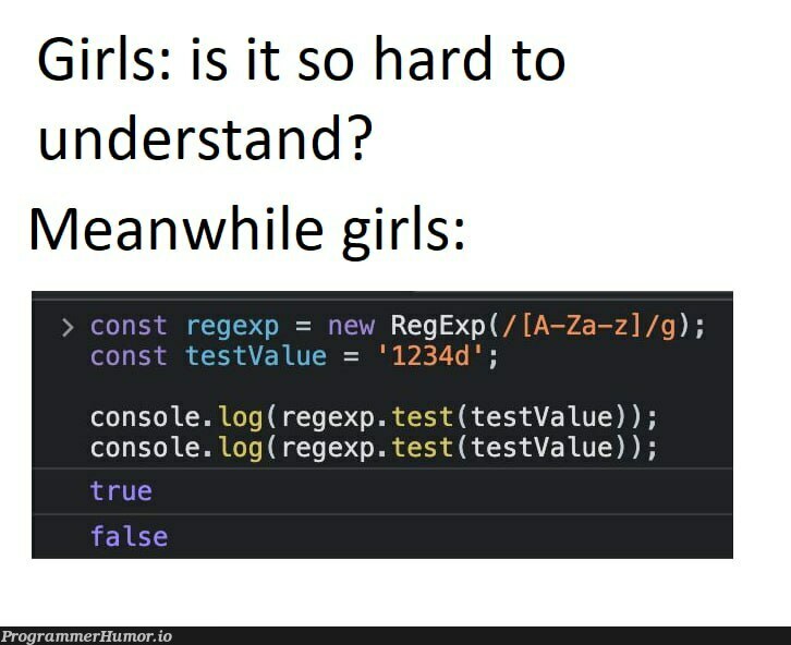 noItIsNot | test-memes, regex-memes, IT-memes, console-memes | ProgrammerHumor.io