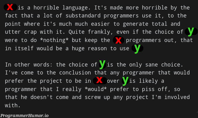 What are X and Y ? | programmer-memes, program-memes, rds-memes, language-memes | ProgrammerHumor.io
