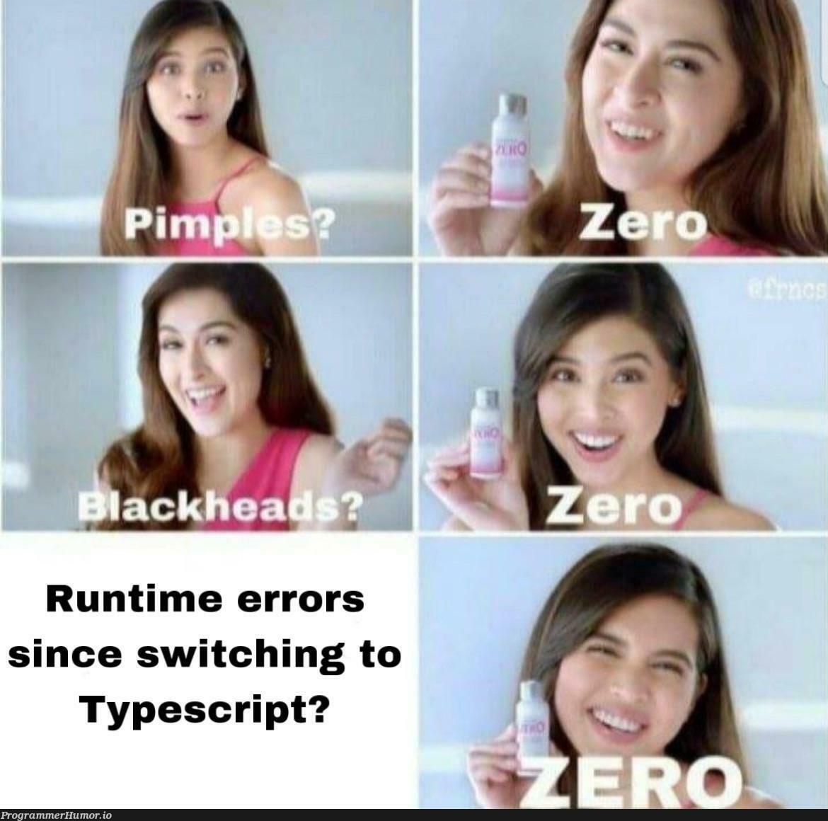 Despite what some seem to think, loose typing actually makes it harder | errors-memes, typescript-memes, error-memes, IT-memes, runtime-memes | ProgrammerHumor.io