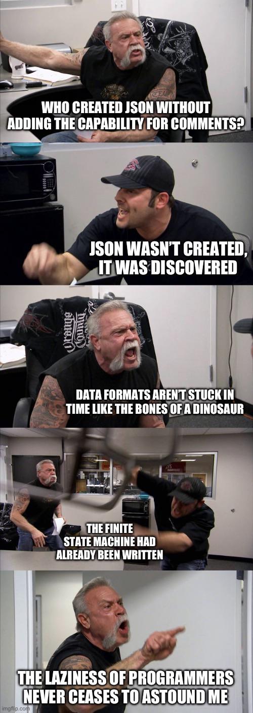 The real reason JSON has no comments | json-memes, comment-memes | ProgrammerHumor.io