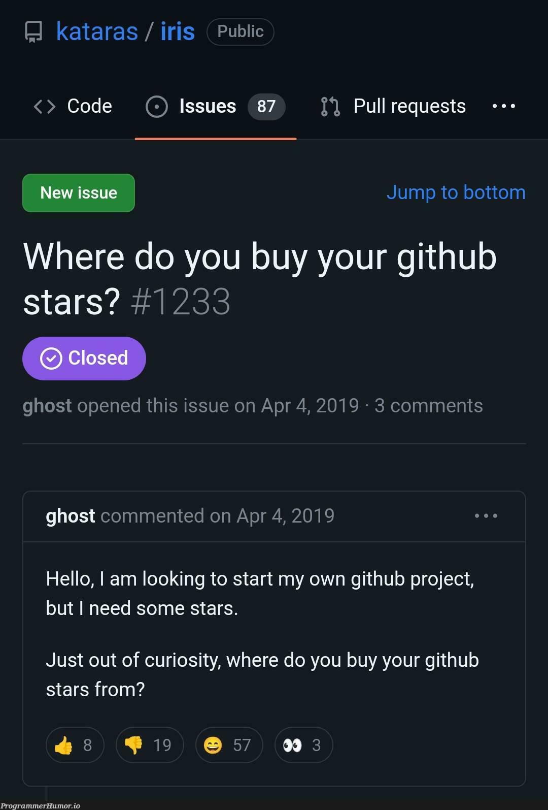 bestProjectHatePossible | code-memes, git-memes, github-memes, ios-memes, bot-memes, comment-memes | ProgrammerHumor.io