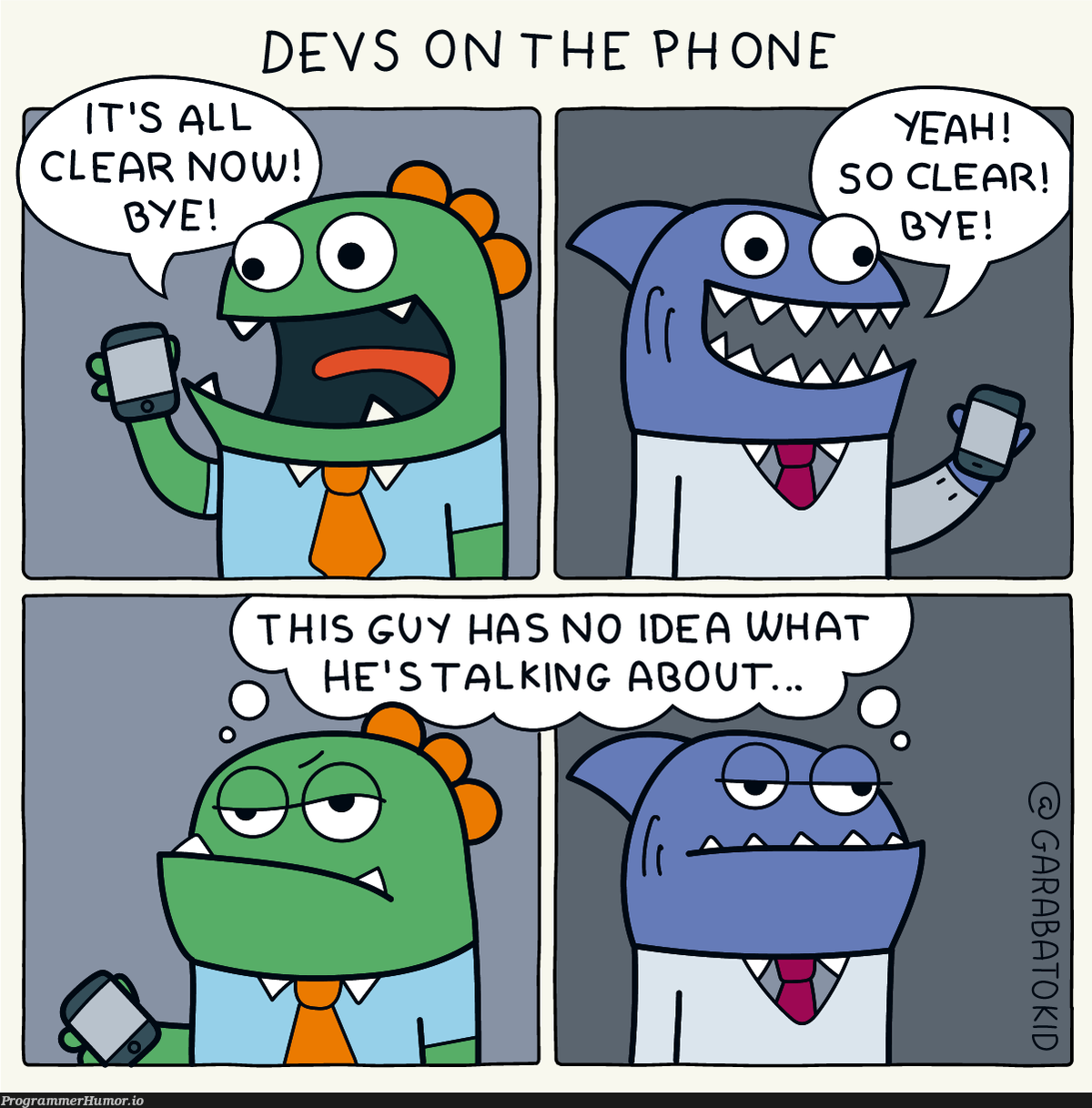 Devs on the phone... | devs-memes | ProgrammerHumor.io