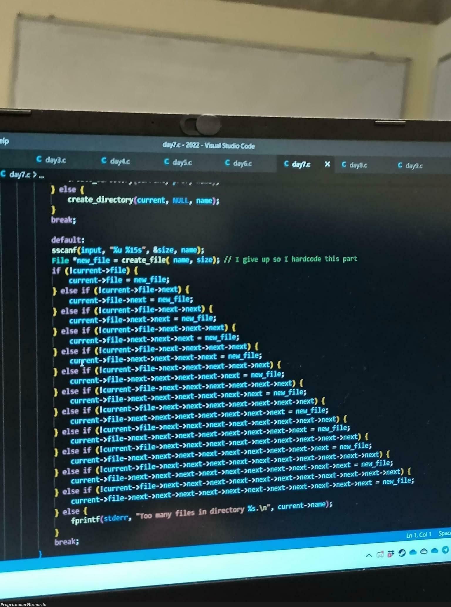 I found out the code of half the pyramid scheme. | code-memes | ProgrammerHumor.io