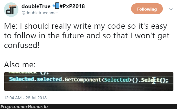 // Selects the selected Selection | code-memes | ProgrammerHumor.io