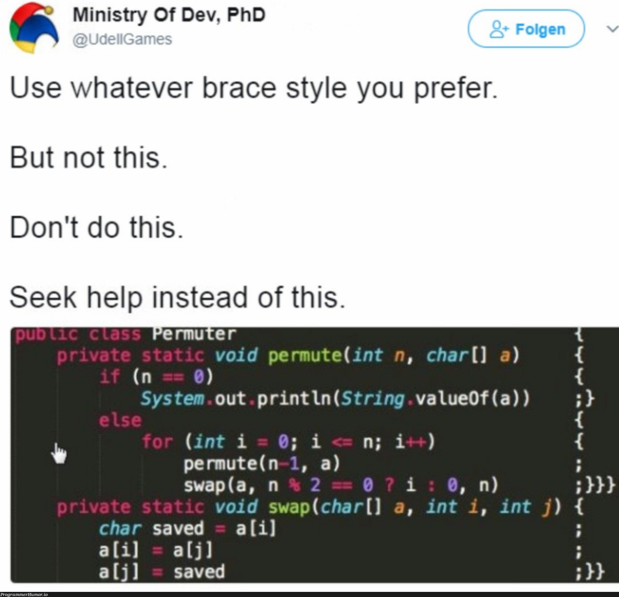 Please listen to him 😭😭😭 | try-memes, string-memes, list-memes | ProgrammerHumor.io